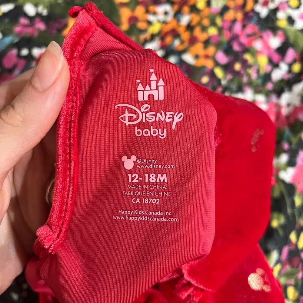Disney Mickey Mouse Red Gold Baby’s Dress NWOT
